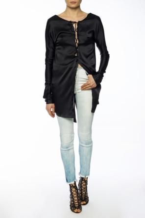 Raw-trimmed lace-up jeans, zdjęcie 2 Raw-trimmed lace-up jeans od Unravel Project